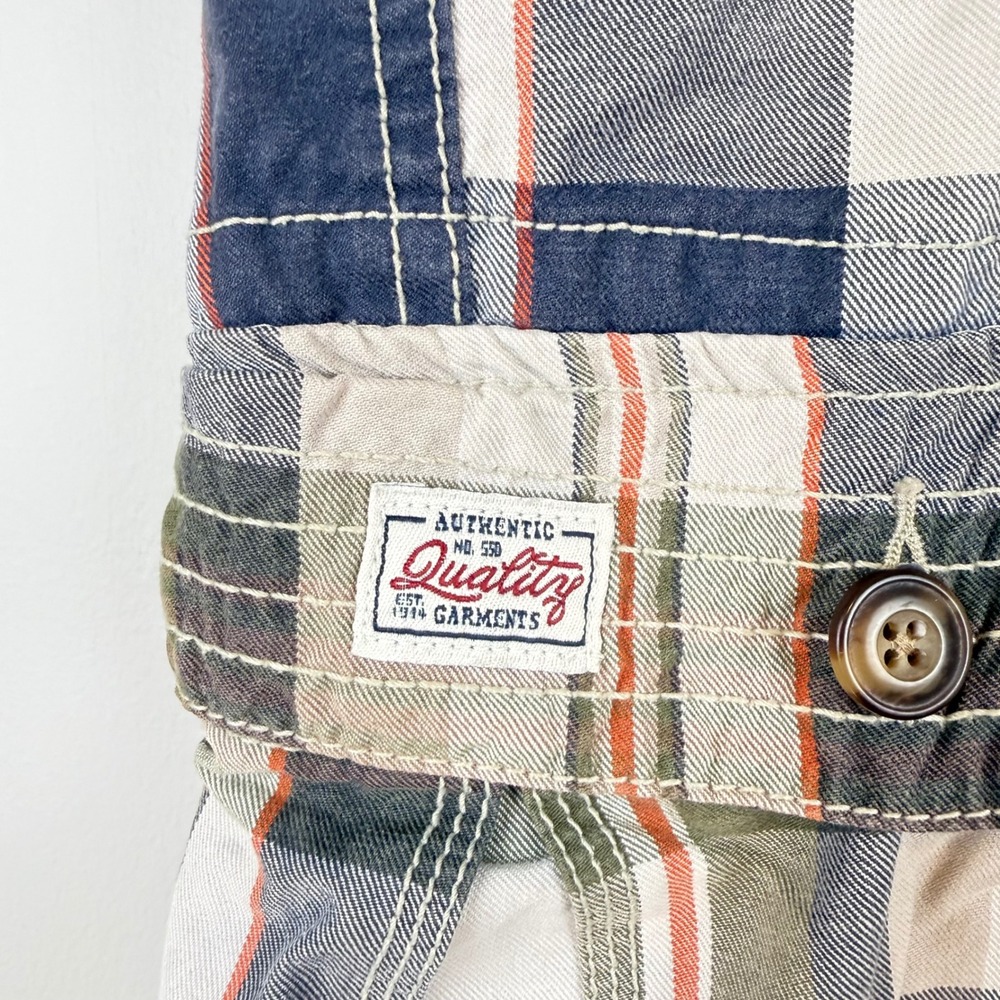 Y2K Old Navy Madras Preppy Plaid Cargo Shorts Mens 38‎ Gorpcore Summer Casual - Picture 9 of 15